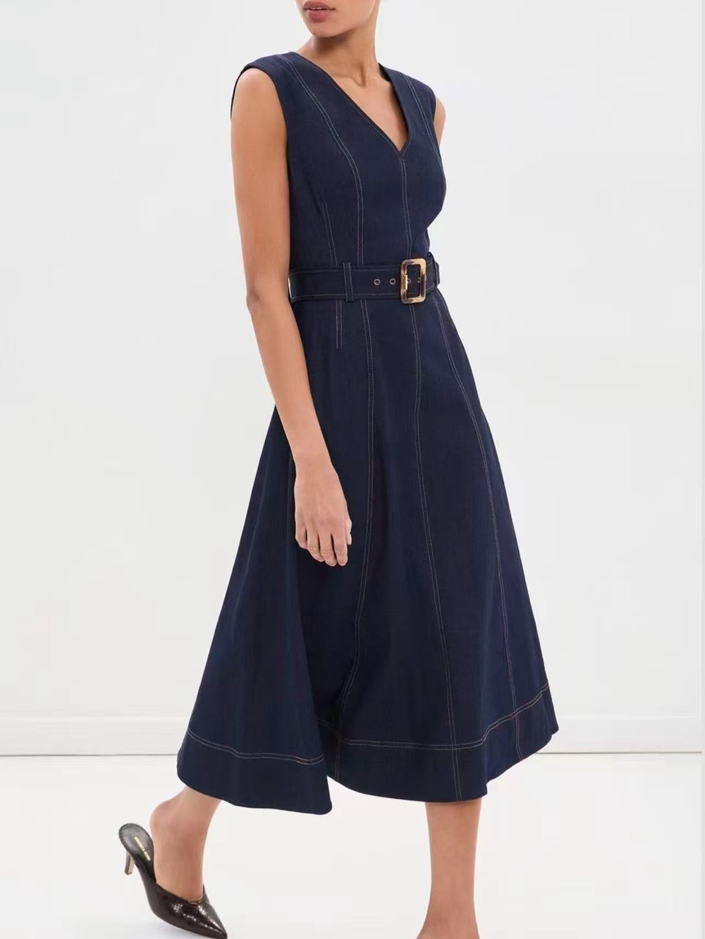 NWOT Veronica Beard Cosette Dress in Midnight Wash, Size US 0/2/4/6/8/10 - Picture 10 of 16